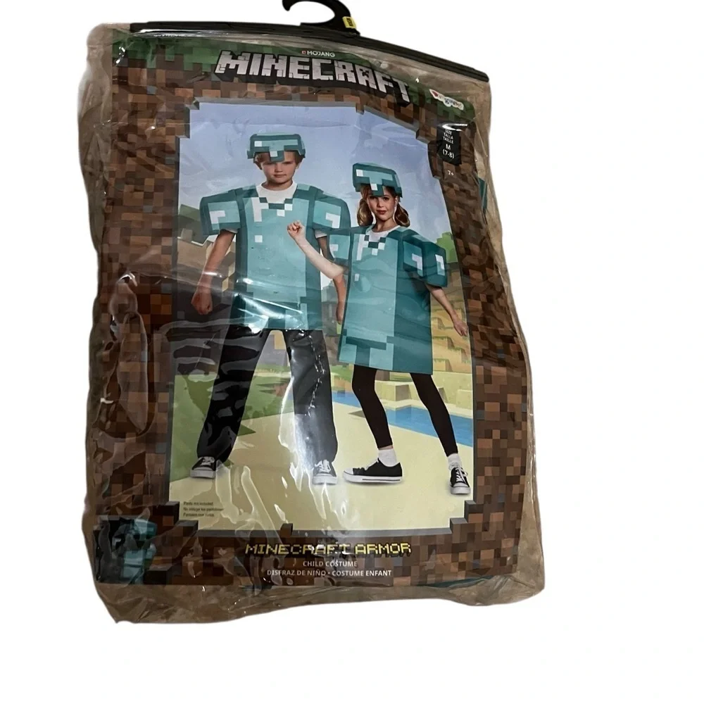 Minecraft Armor Costume, Child Size Large 10-12 Unisex new nip